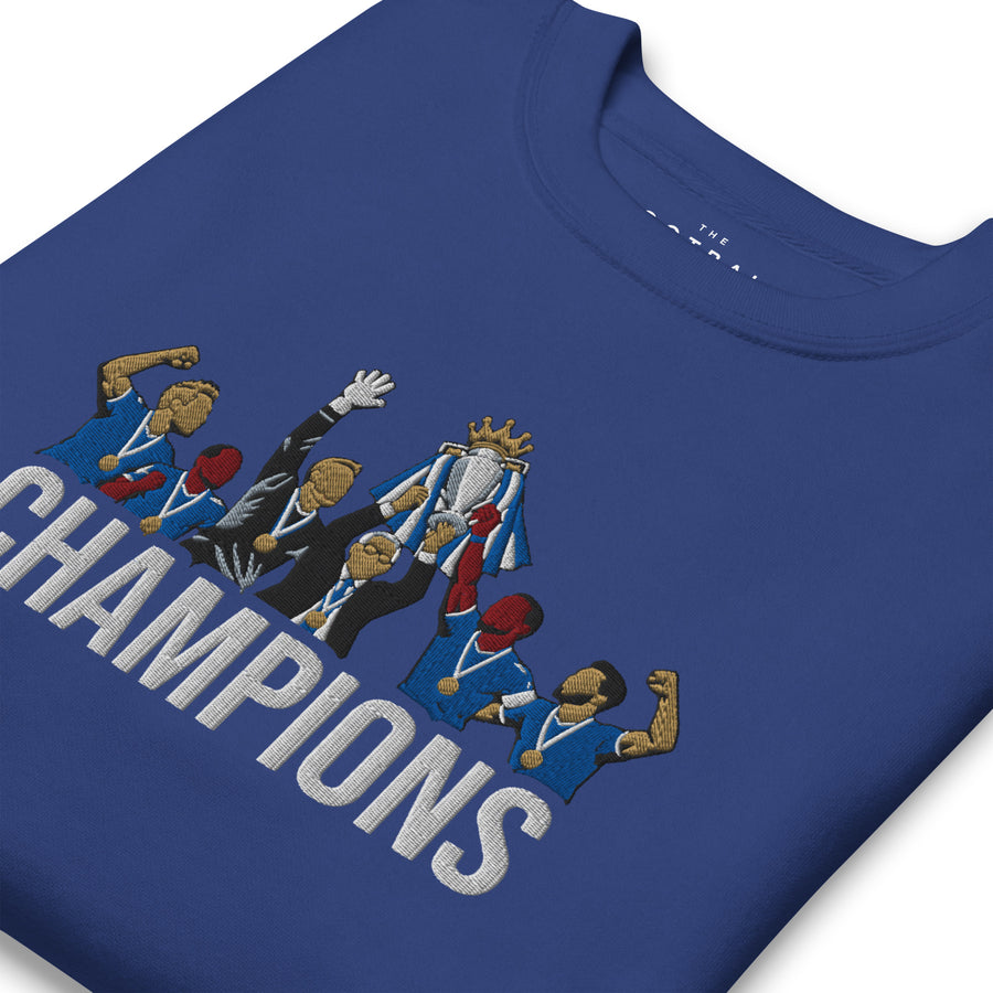 Leicester City Inspired 2015/16 Premier League Champions Embroidered Football Sweatshirt