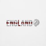 England World Cup Lion Embroidered Football Sweatshirt in white, front view