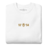 Manchester City Bee Embroidered Football Sweatshirt in white, alternate front view