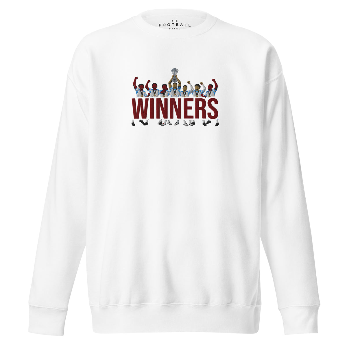 Aston Villa Inspired European Cup Champions Sweatshirt, white front view